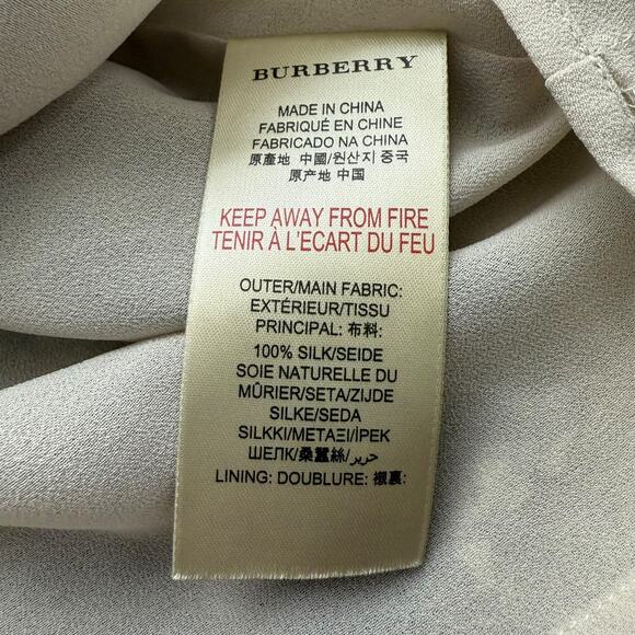 NEW Burberry Silk Pleated Tank Top Blouse V-neck Dark Mustard Size 10 - Picture 7 of 7